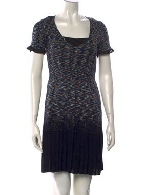 Missoni Knit Pleated Hem Dress